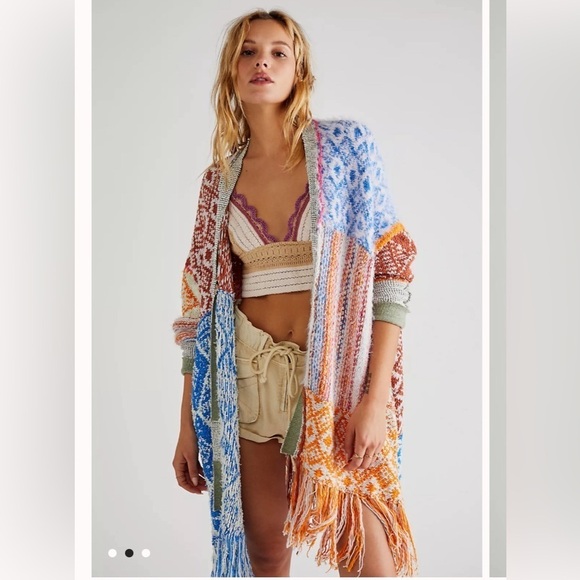 Free People at Dawn Poncho size small oversized. Sold out Cardigan! - Picture 1 of 15
